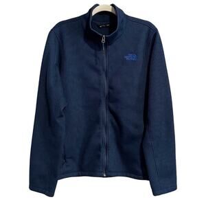 The North Face Krestwood Fleece Lined Sweater Jacket Men’s L Navy Blue Full Zip